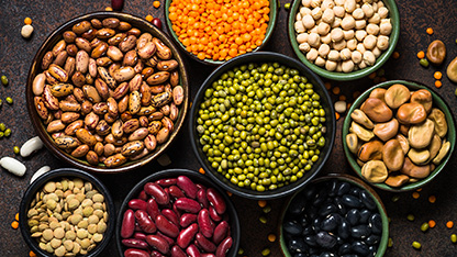 varietate de leguminoase și păstăi